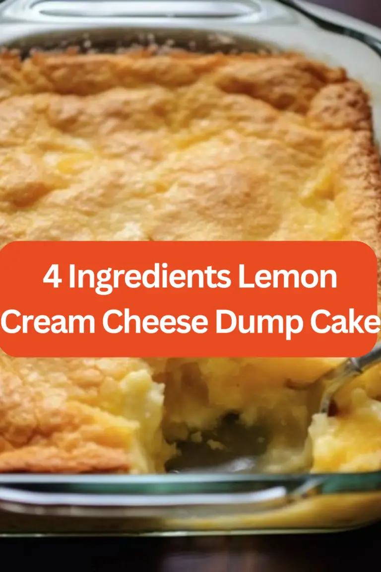 4 Ingredients Lemon Cream Cheese Dump Cake - Family Dinner Recipes