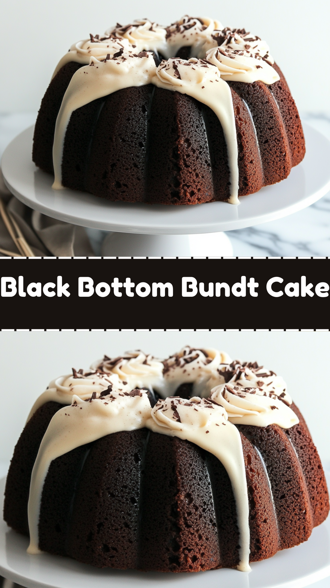 Black Bottom Bundt Cake - Family Dinner Recipes